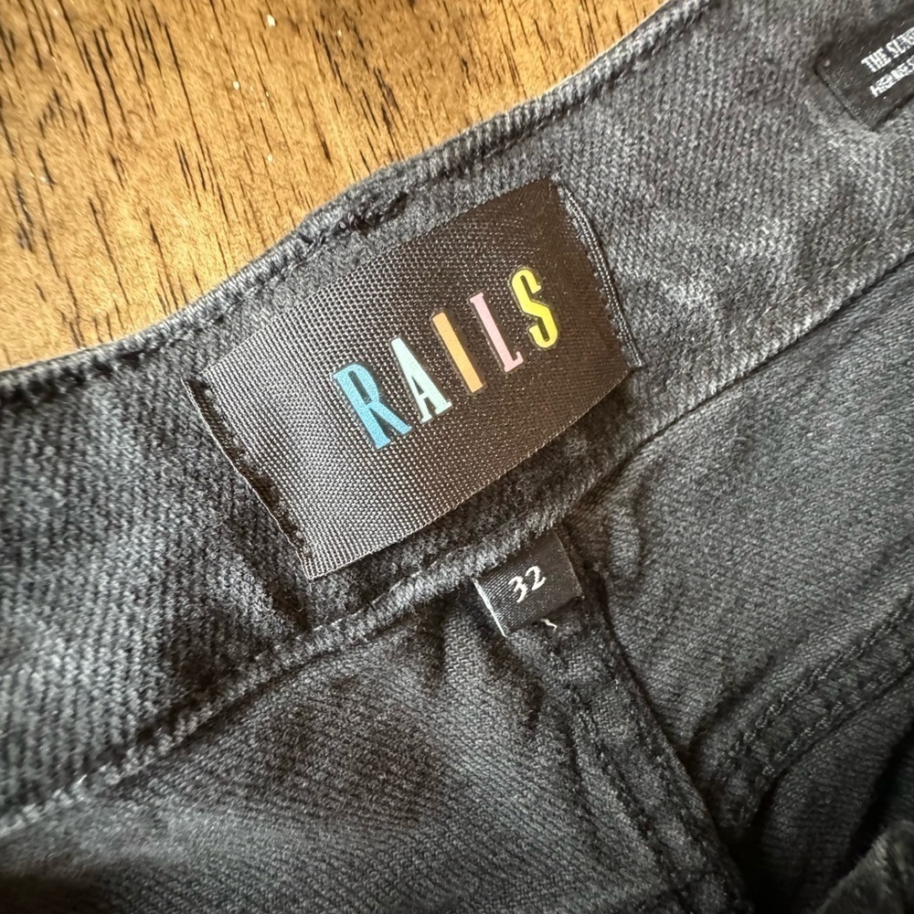 Rails The Sunset High Rise Slim Flare Black Jeans Size 32 - Picture 10 of 14